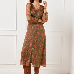 TALBOTS Midi Dress - Graceful Floral